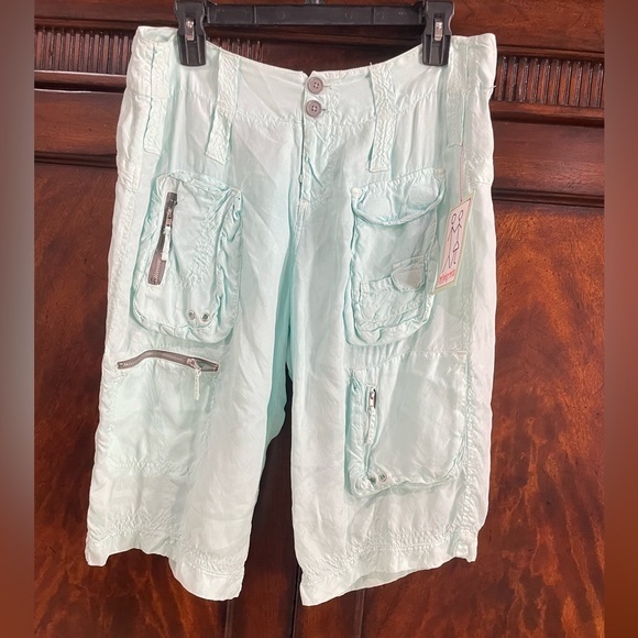 JOHNNY WAS Pete & Greta Aqua Cupra Cargo Shorts - Picture 2 of 9